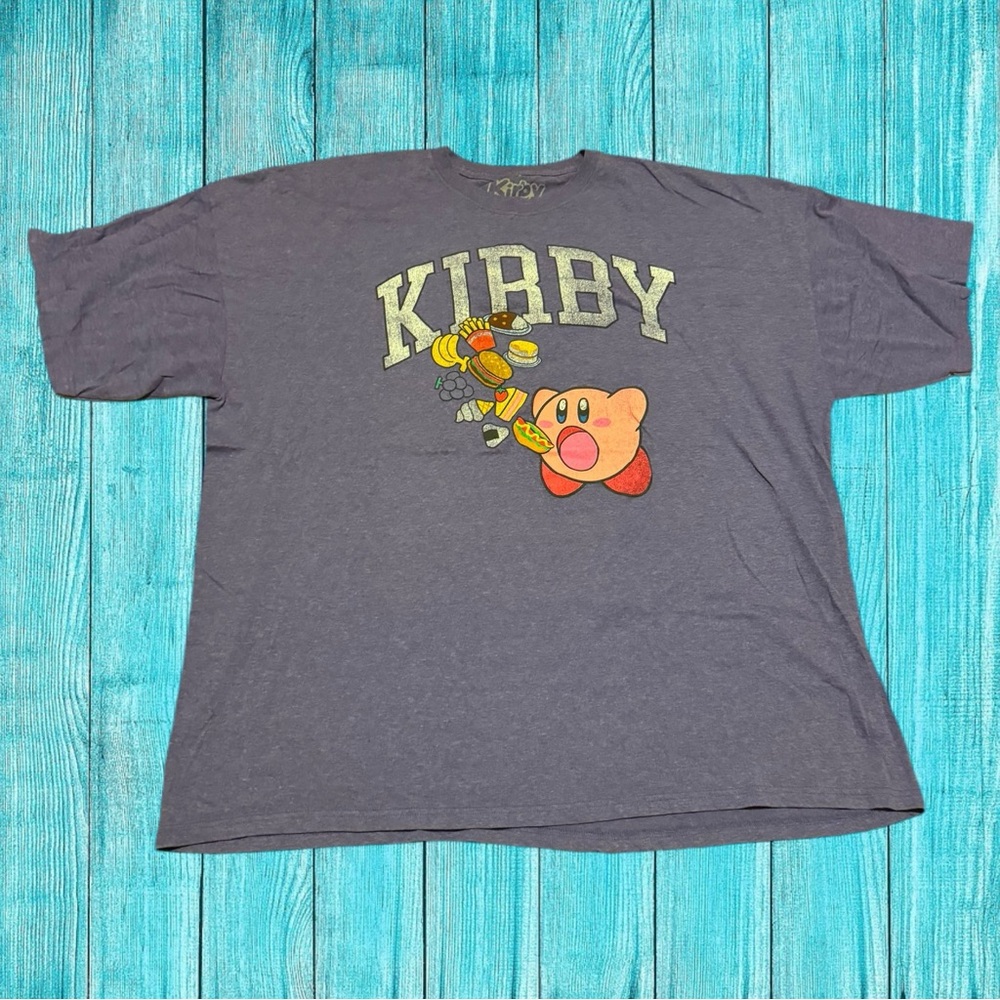 Kirby All Stars Eating Funny Shirt Gaming Gamer Nintendo Pokemon Mario